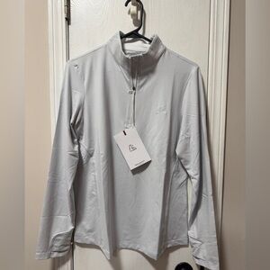 Rhoback Stratus Grey & White Women's Performance Q-Zip